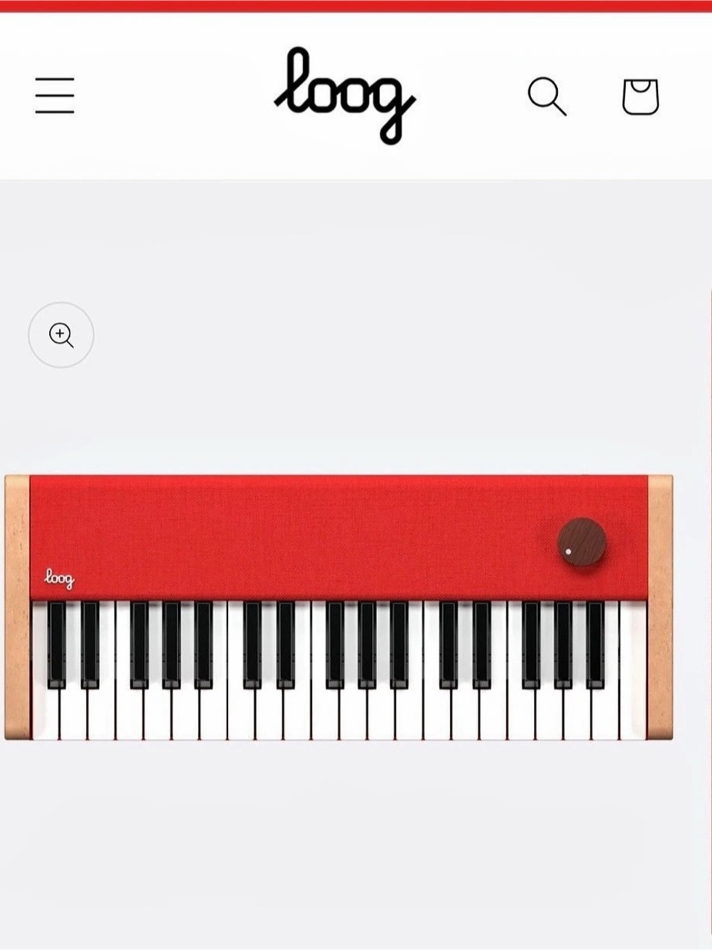loog Piano Portable Digital in Red